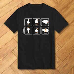 Quacks Physics Particles Ducks Graphic Tee Black